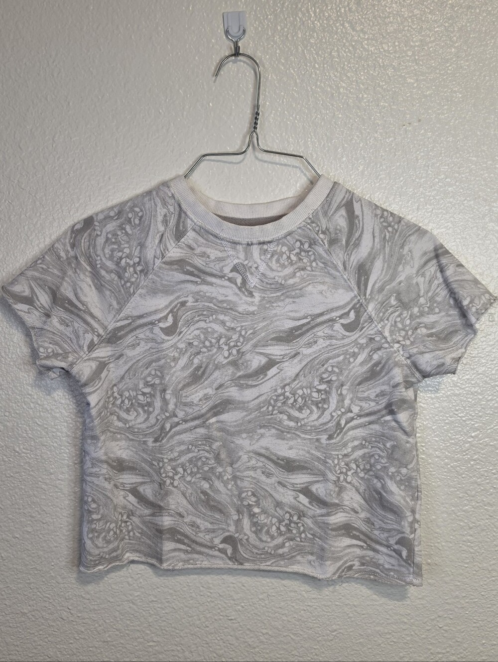 Old Navy Marbled Raw Hem Tee